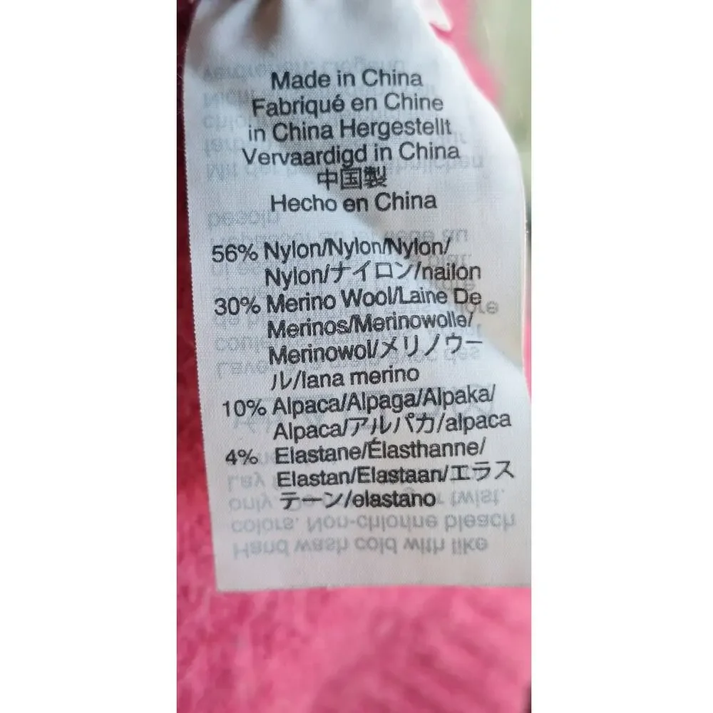 J. Crew Wome's Turtle neck Merino Wool Alpaca blend Pink Sweater Lightweight M L